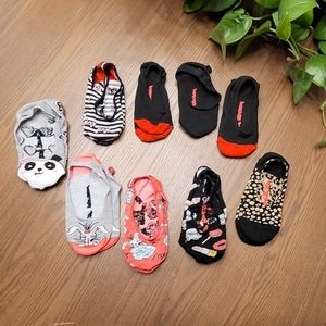 Bundle of 9 Betsey Johnson No-Show Socks